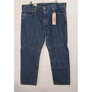 Levis 505 Jeans New Mens Regular Fit Straight Leg 42×30 (C47)